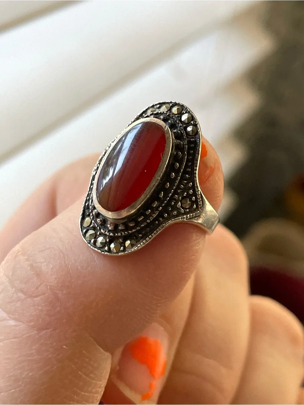 Vintage red stone